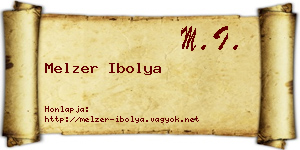 Melzer Ibolya névjegykártya